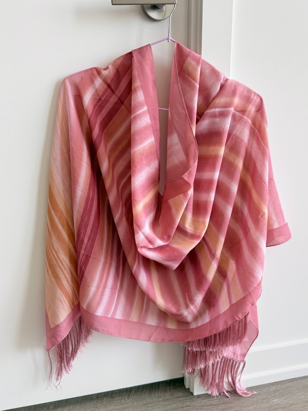 Draped Scarf with fringe
